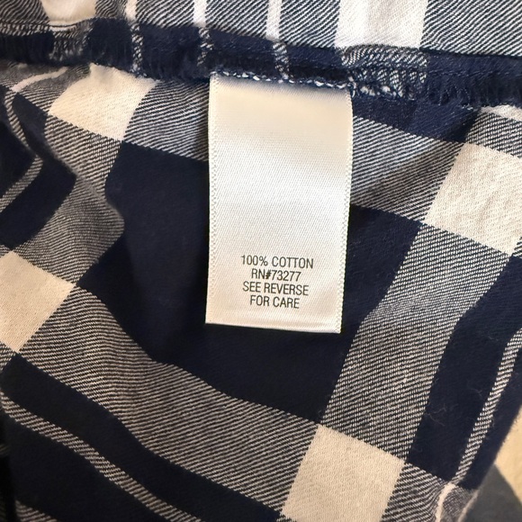 croft & barrow Navy and White Flannel - Picture 4 of 4